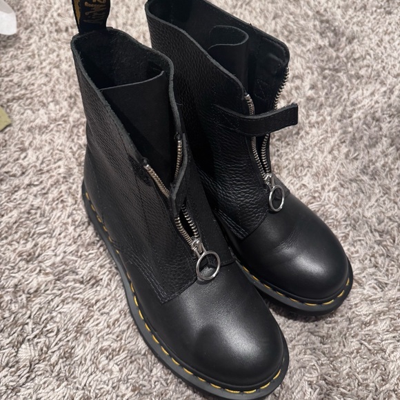 Dr. Martens Shoes - Dr. Martens womens 1460 Pascal Front Zip Leather Boots